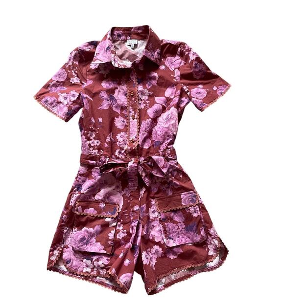 wknd wyfr Pants - Romper Floral Future is so Bright Romper XS Feminine Derby Elegant Structured